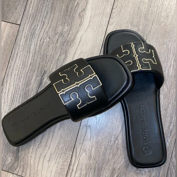 Perfect black/gold Tory Burch flats - Picture 2 of 8